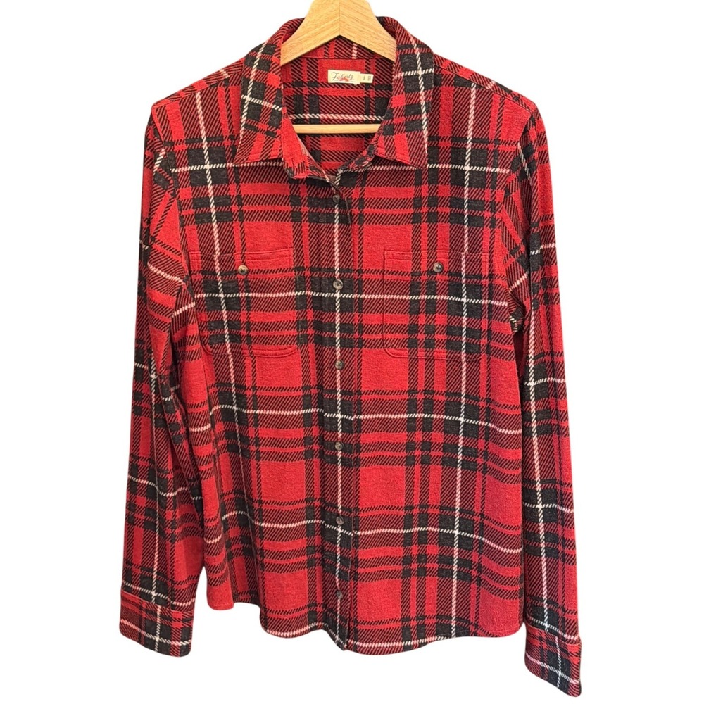 Faherty Plaid Button Down Shirt Cabin Core Heritage Outdoorsy Winter Layering